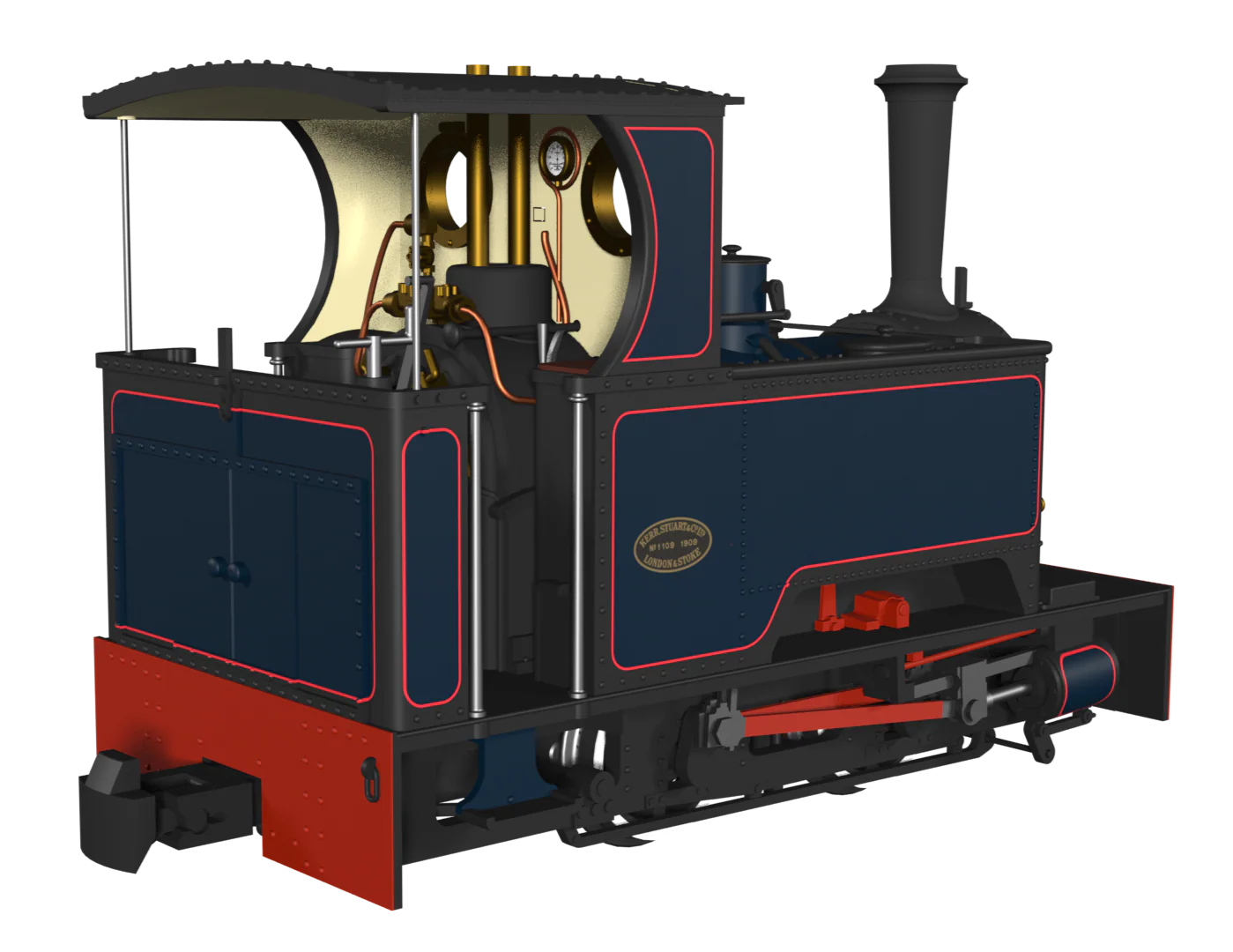 986202 Sirdar Class 0-4-0 Kerr, Stuart & Co. Short-Tank 'What If' - Lined Dark Blue Steam Locomotive - Image 2