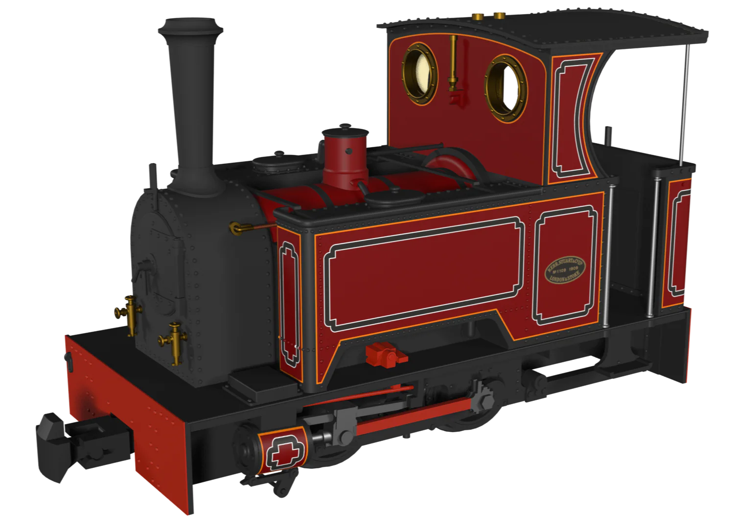 986203 Sirdar Class 0-4-0 Kerr, Stuart & Co. Short-Tank 'What If' - FR Lined Red Steam Locomotive - Image 9