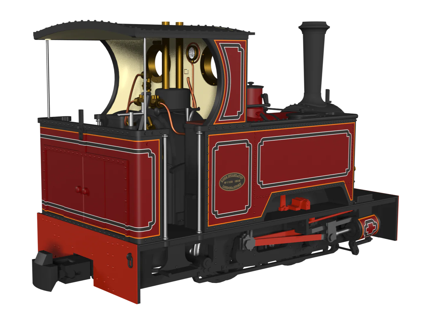 986203 Sirdar Class 0-4-0 Kerr, Stuart & Co. Short-Tank 'What If' - FR Lined Red Steam Locomotive - Image 8