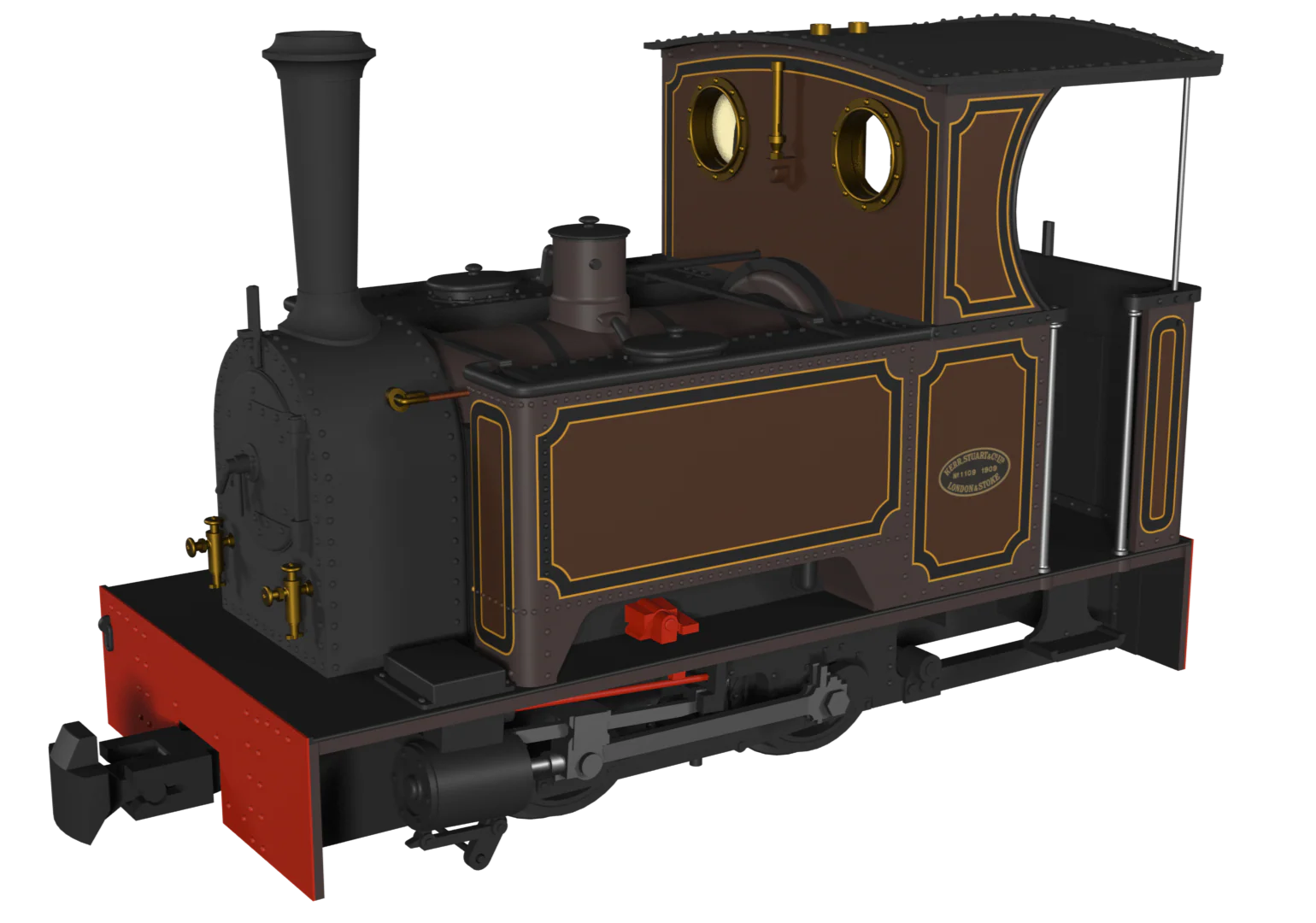 986205 Sirdar Class 0-4-0 Kerr, Stuart & Co. Short-Tank 'What If' - Lined Umber Steam Locomotive