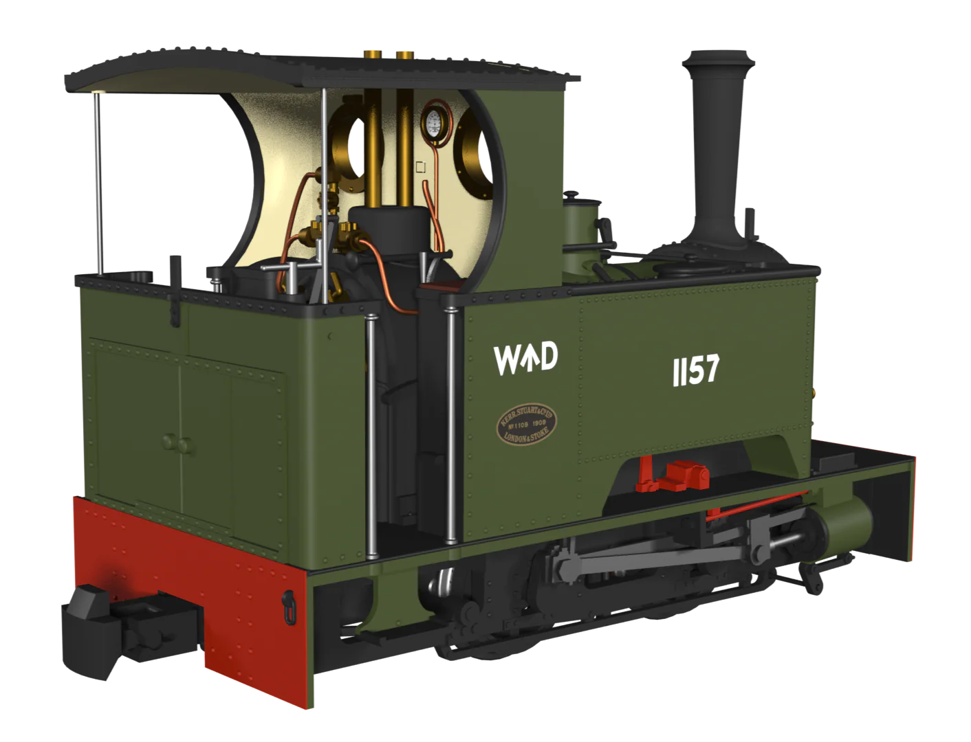 986207 Sirdar Class 0-4-0 Kerr, Stuart & Co. Short-Tank 'What If' - WDLR Plain Green Steam Locomotive - Image 2