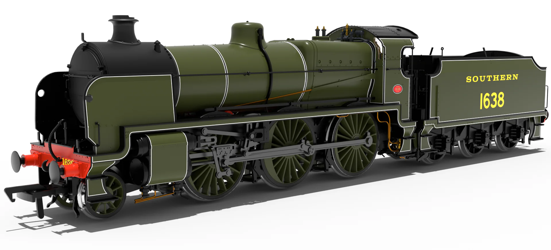 992503 SR U Class 2-6-0 No.1638 - SR Lined Olive Steam Locomotive - DCC Sound