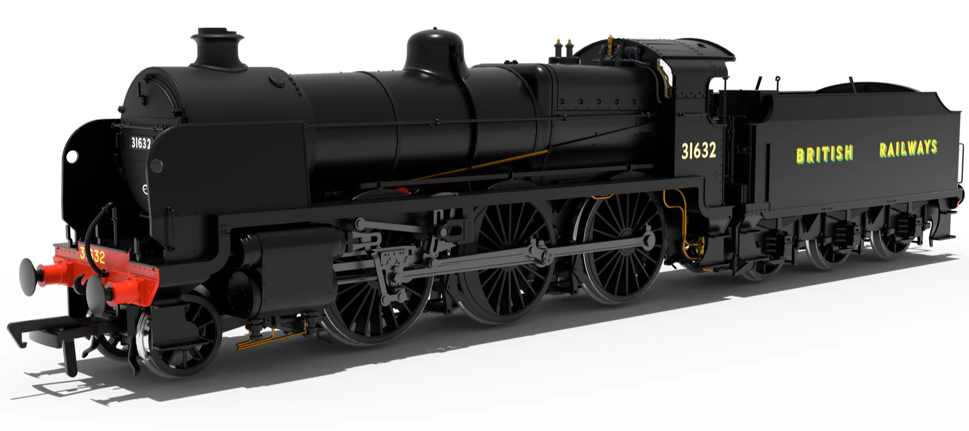 992006 SR U Class 2-6-0 No.31632 - BR Black & Sunshine Lettering Steam Locomotive
