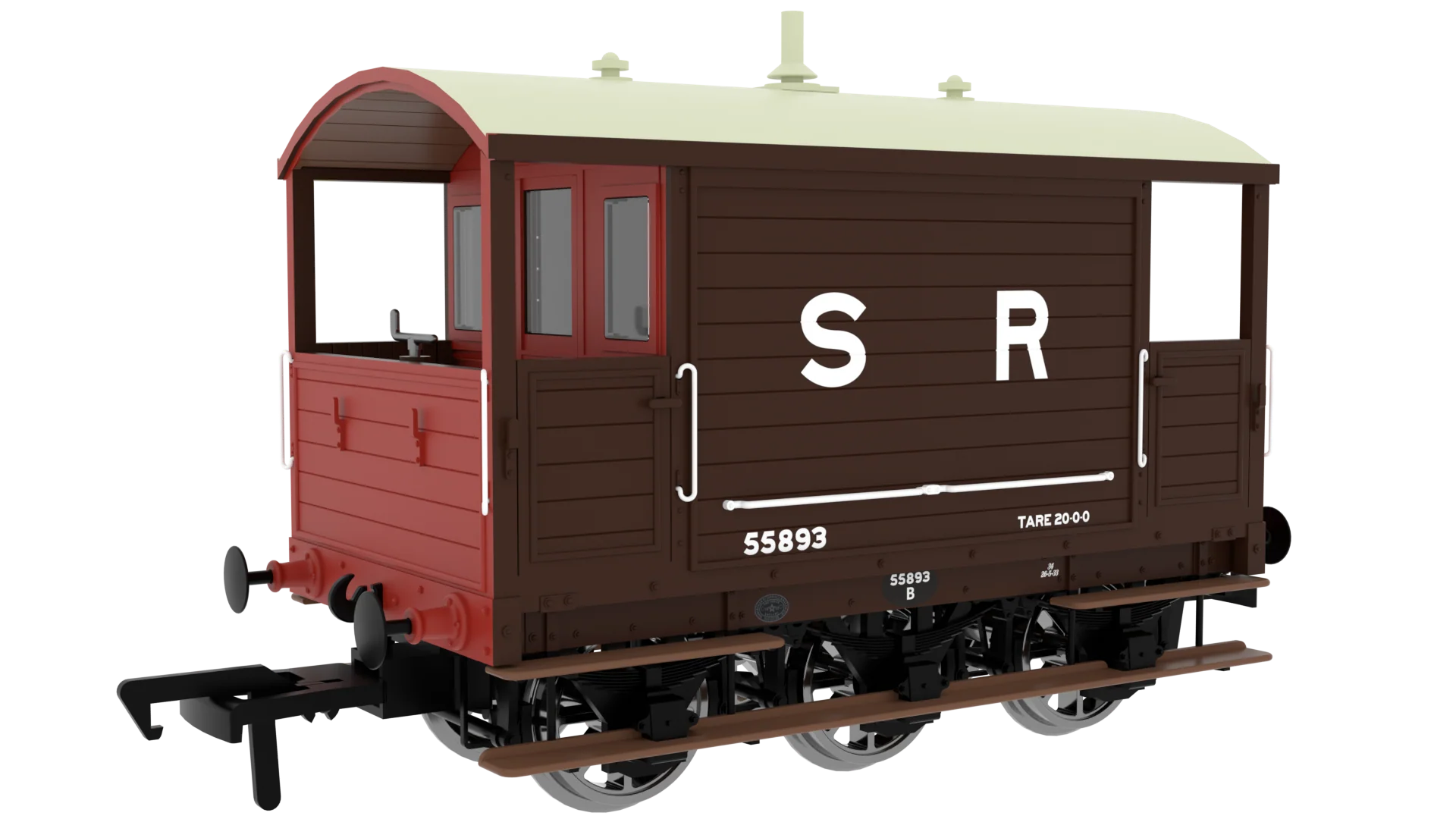 994106 LBSC 6 Wheel Brake Van - SR (Pre-36) No.55893