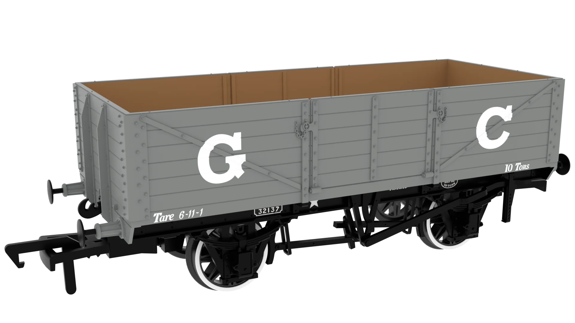 995001 GCR Dia. 9A/9B 6-Plank - No. 32137 GCR Grey