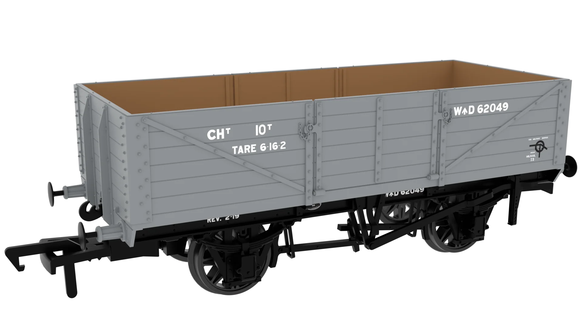 995003 GCR Dia. 9A/9B 6-Plank - No. 62049 WD Grey