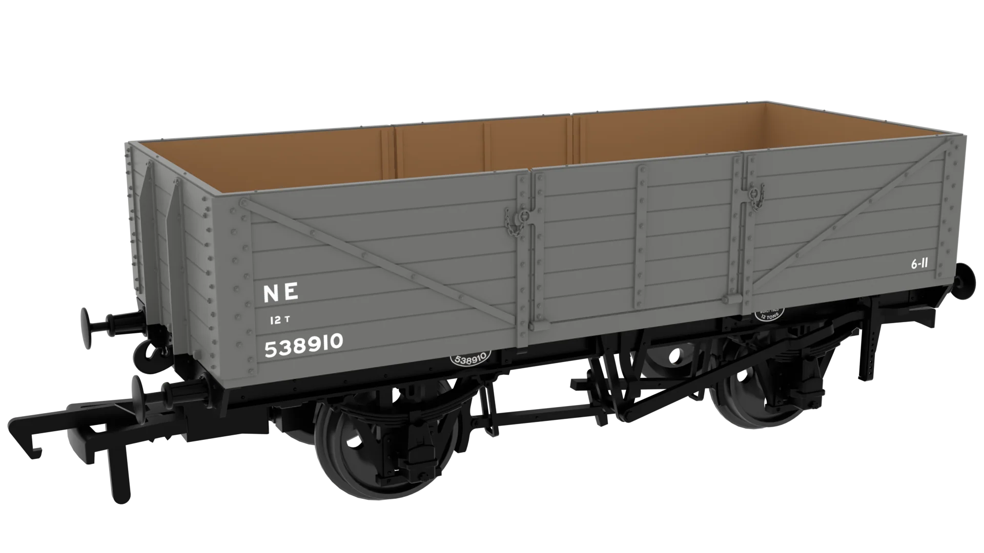 995007 GCR Dia. 9A/9B 6-Plank - No. 538910 LNER Grey (post-â36)