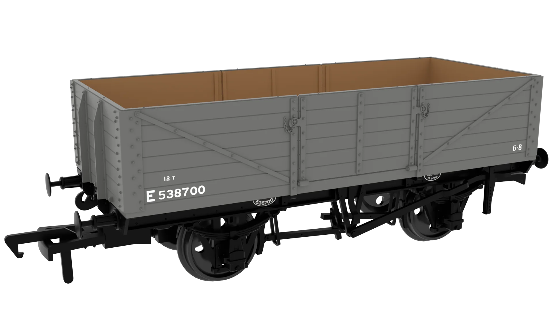 995009 GCR Dia. 9A/9B 6-Plank - No. E538700 BR(E) Grey