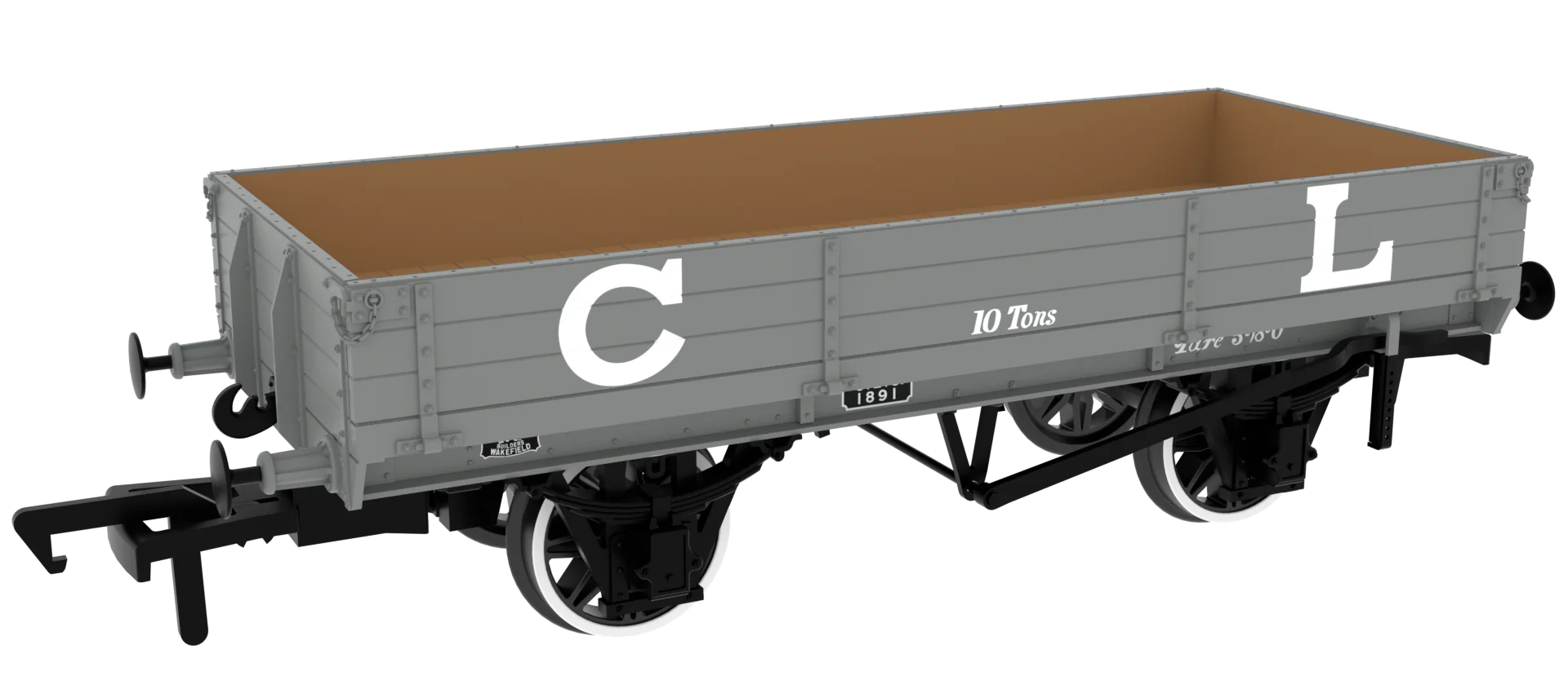 996004 GCR Dia. 6C 3-Plank Open - No. 1891 CLC Grey