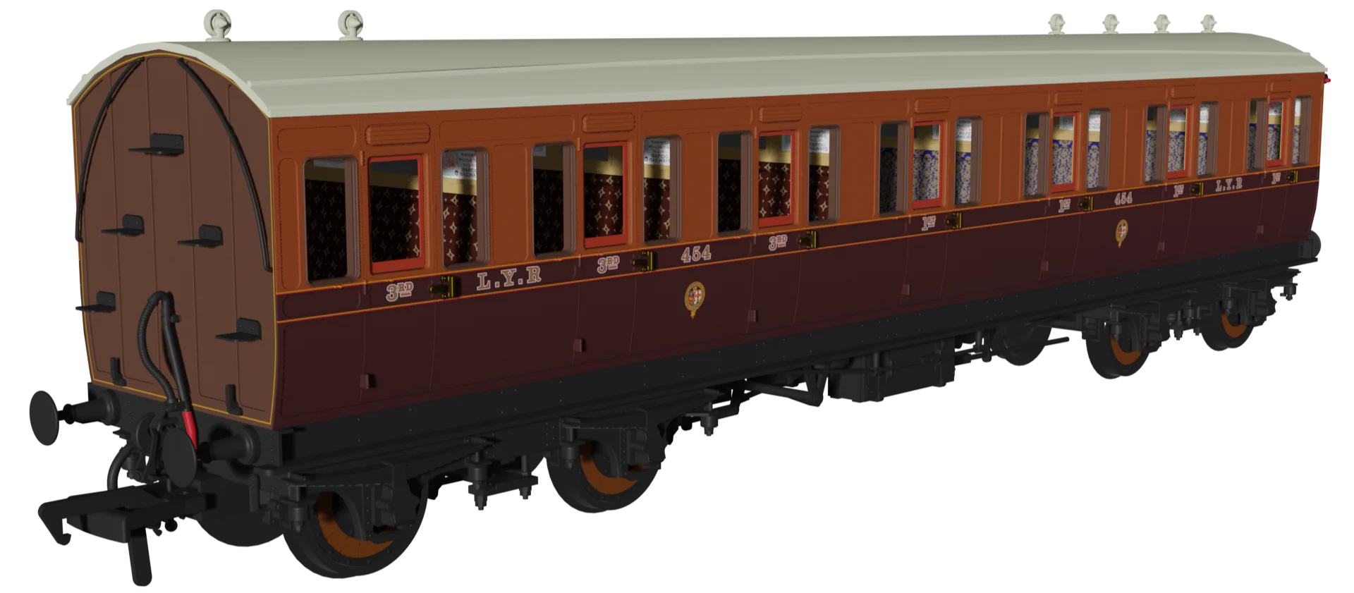 978140 āEvolutionā 48ā Lancashire and Yorkshire Railway Brown & Umber Composite No.454