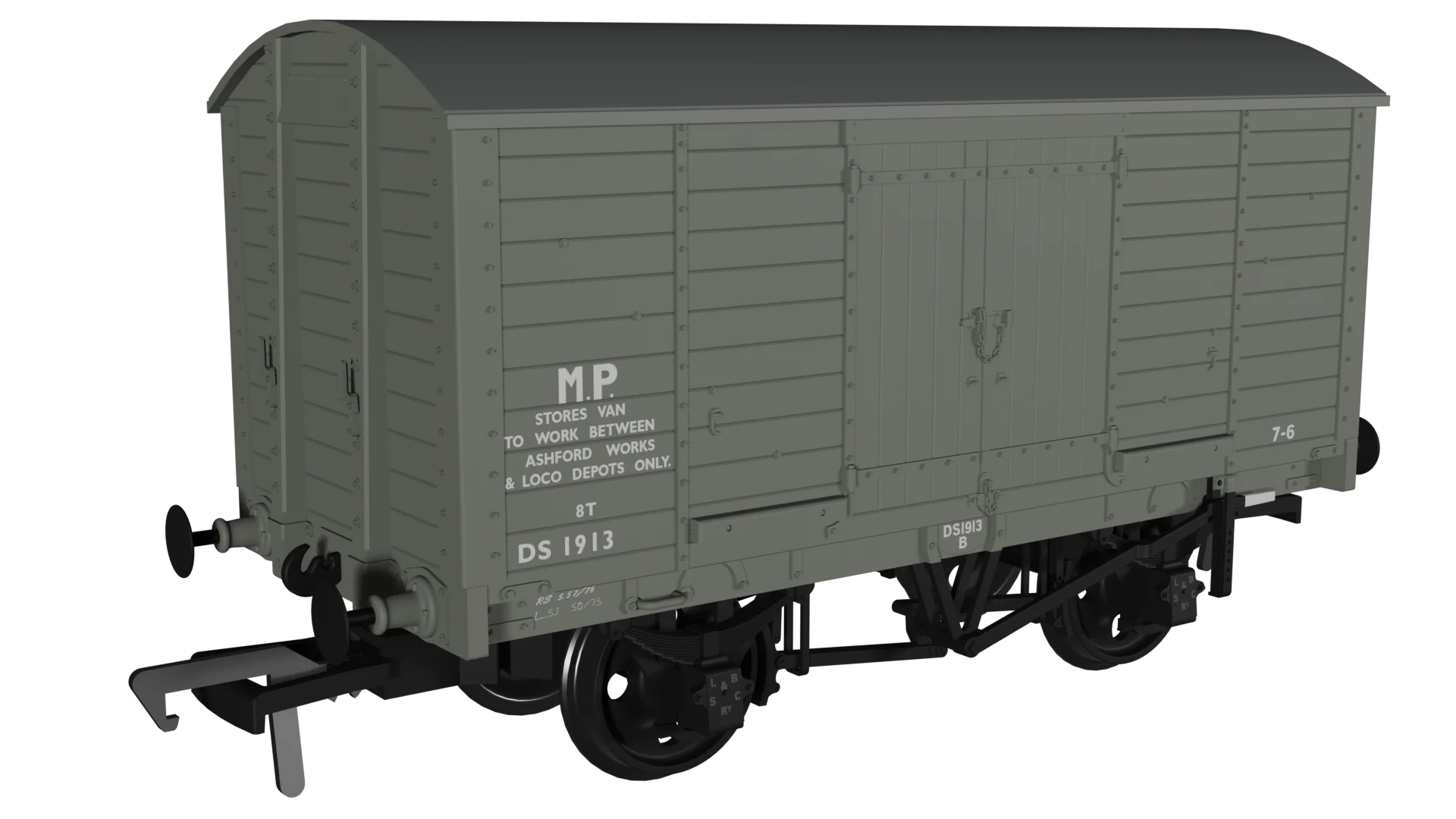 979016 LB&SCR Dia.8-Ton Goods Van BR Departmental No.DS1913