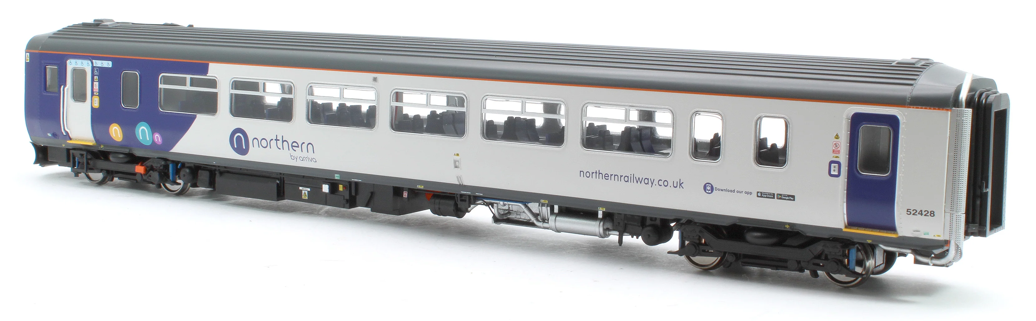RT156-412 Class 156 Northern White Livery 2 Car DMU '156428' - Image 10