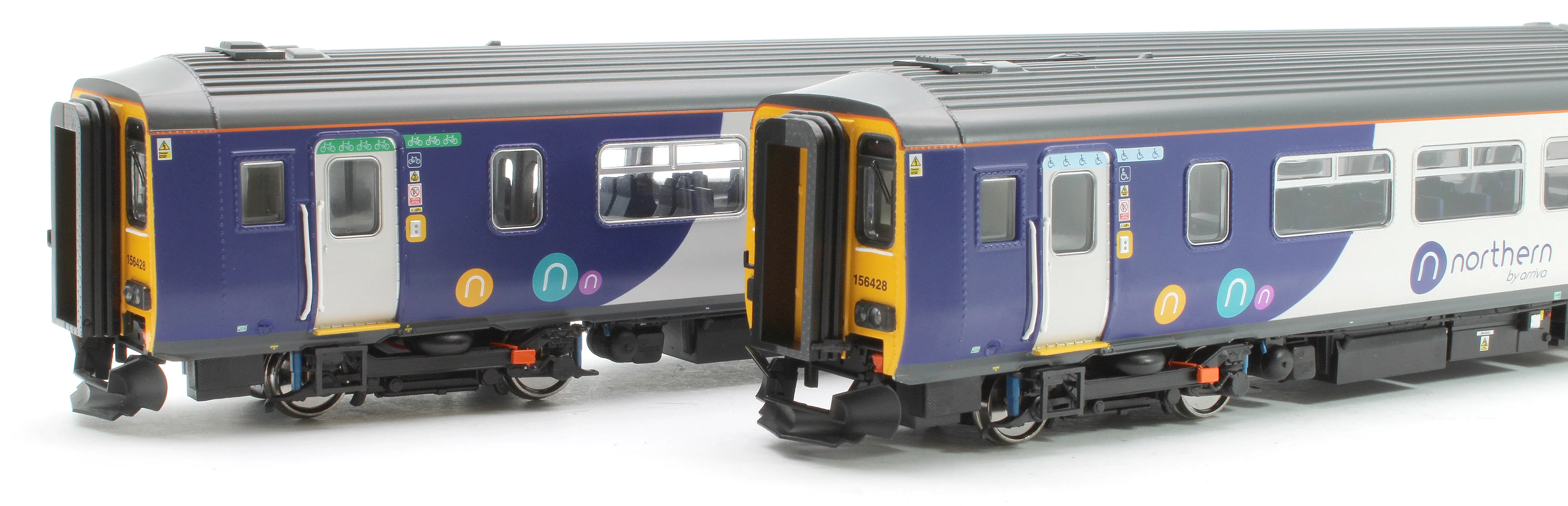 RT156-412 Class 156 Northern White Livery 2 Car DMU '156428' - Image 4