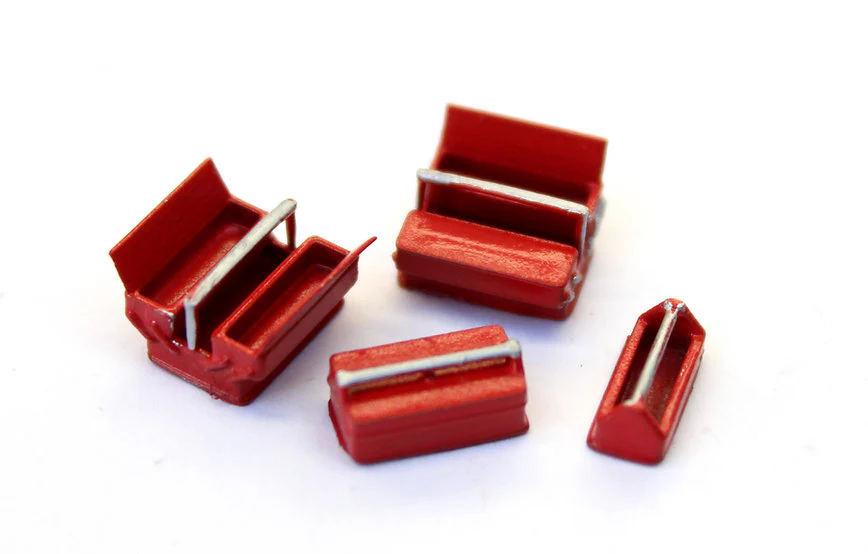 BSTBRED4 Red Toolboxes - Car Garage Accessory - Pack of 4