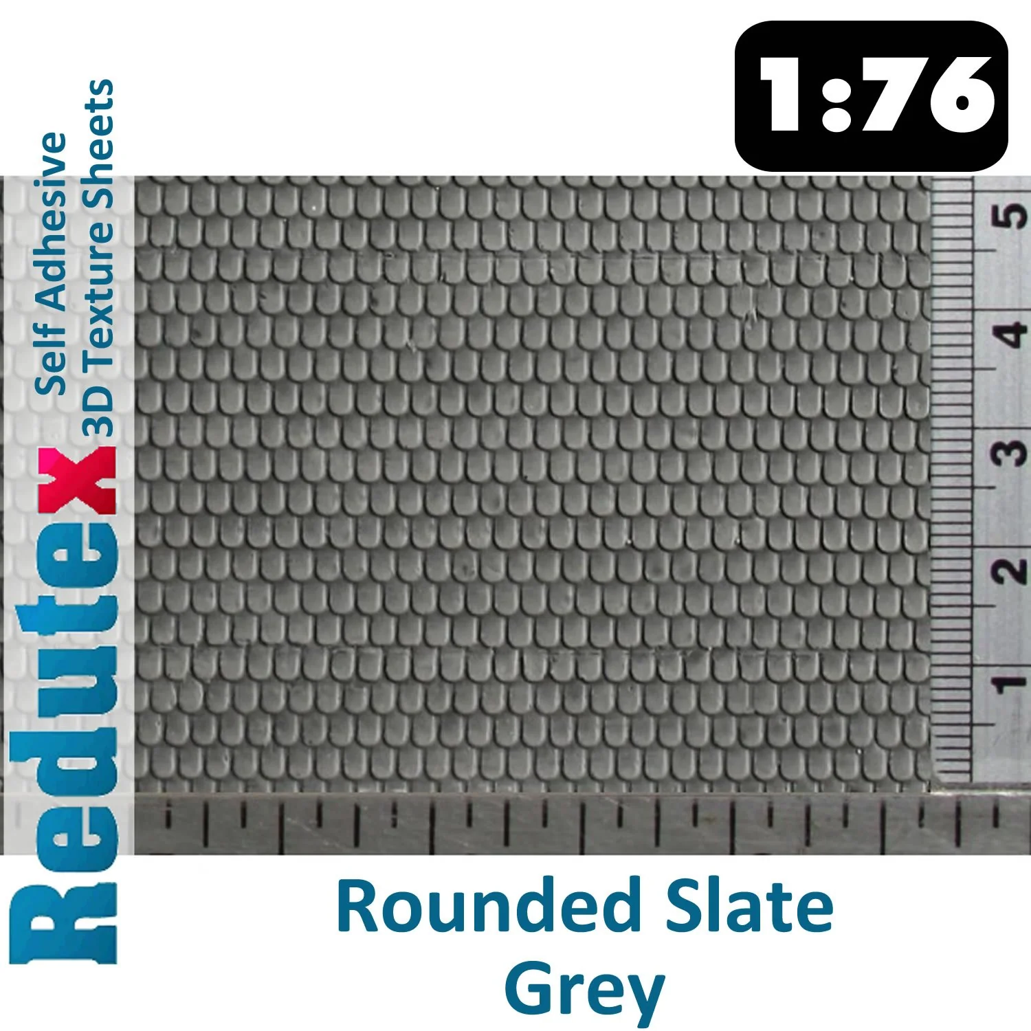 076PP112 ROUNDED SLATE Grey 1:76 OO 3D Self Adhesive Texture Sheet