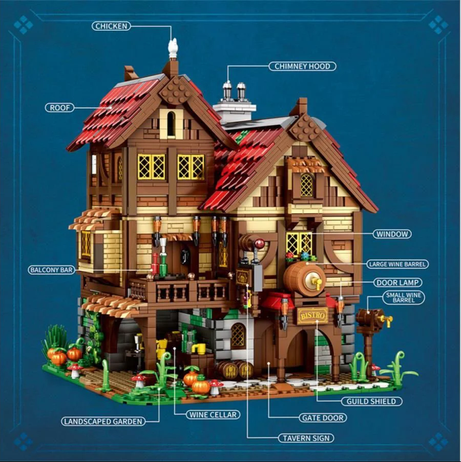 66018 Medieval Bistro 2831pc Construction Set - Image 3
