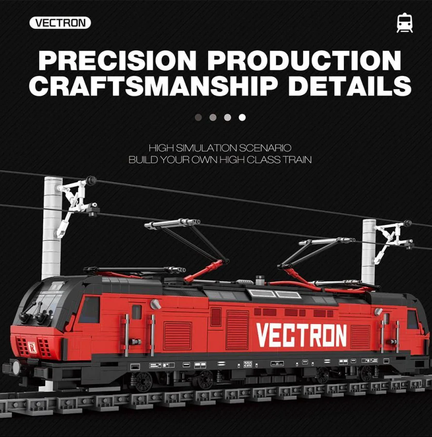 66019A European Electric Locomotive 1889pc Construction Set - Image 4