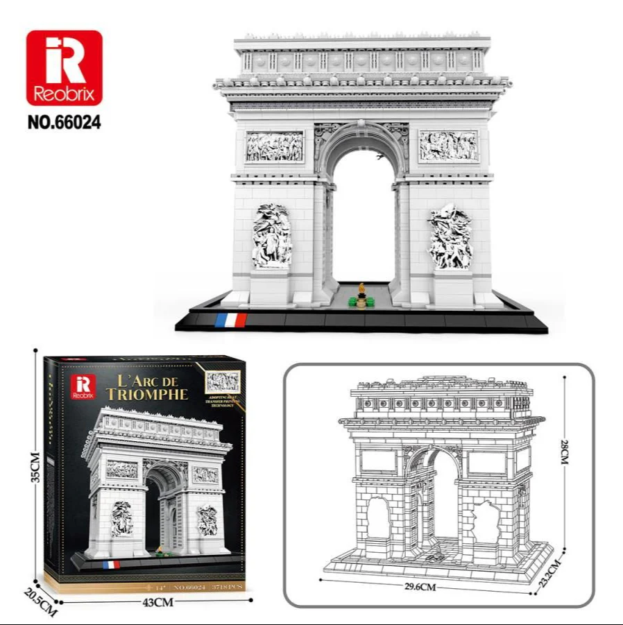 66024 L'Arc de Triumphe 3718pc Construction Set - Image 7