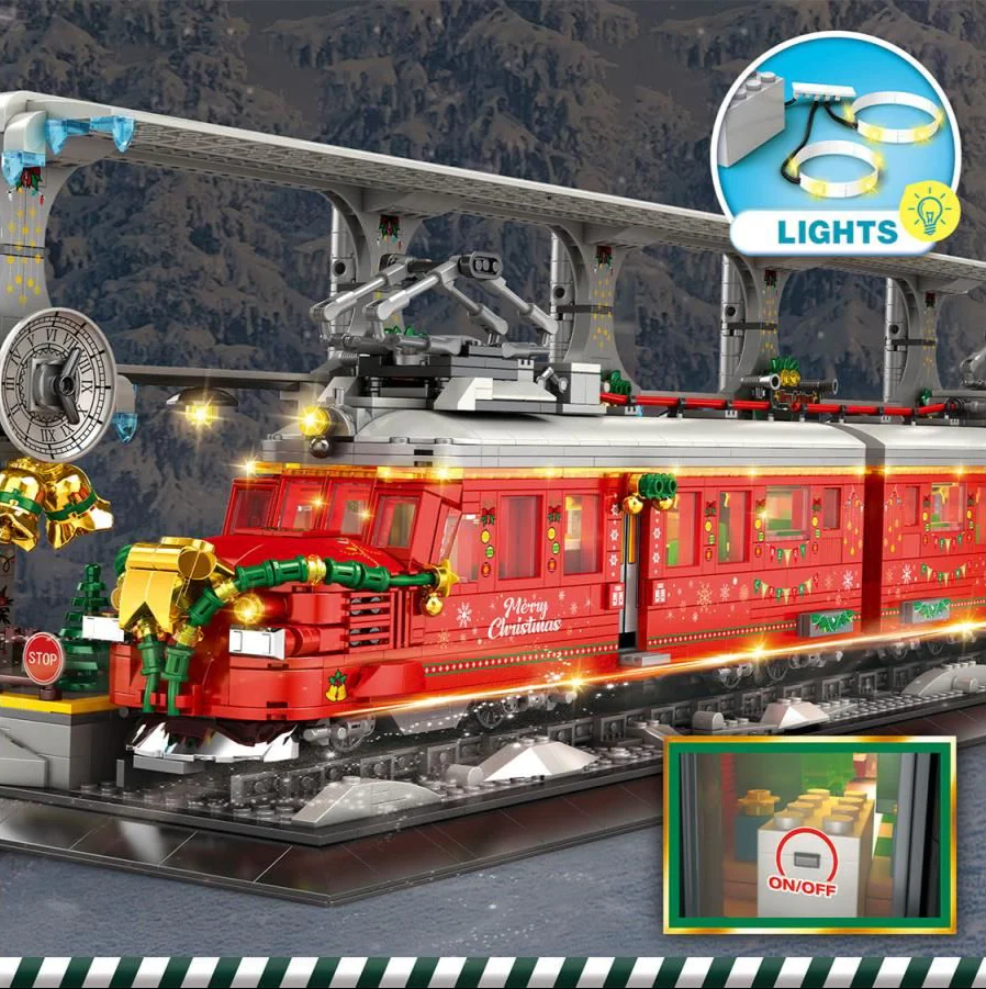 66034 Christmas Train 2822pc Construction Set - Image 4