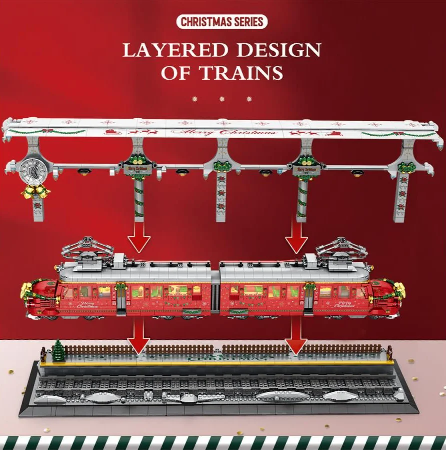 66034 Christmas Train 2822pc Construction Set - Image 5