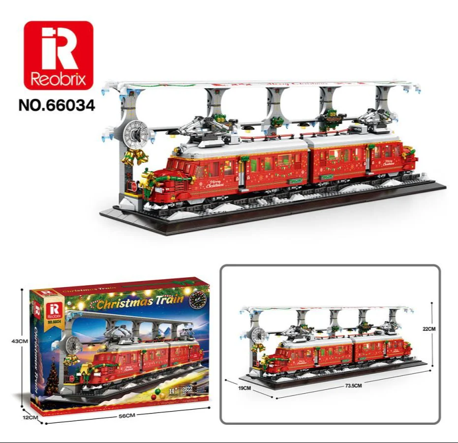 66034 Christmas Train 2822pc Construction Set - Image 6
