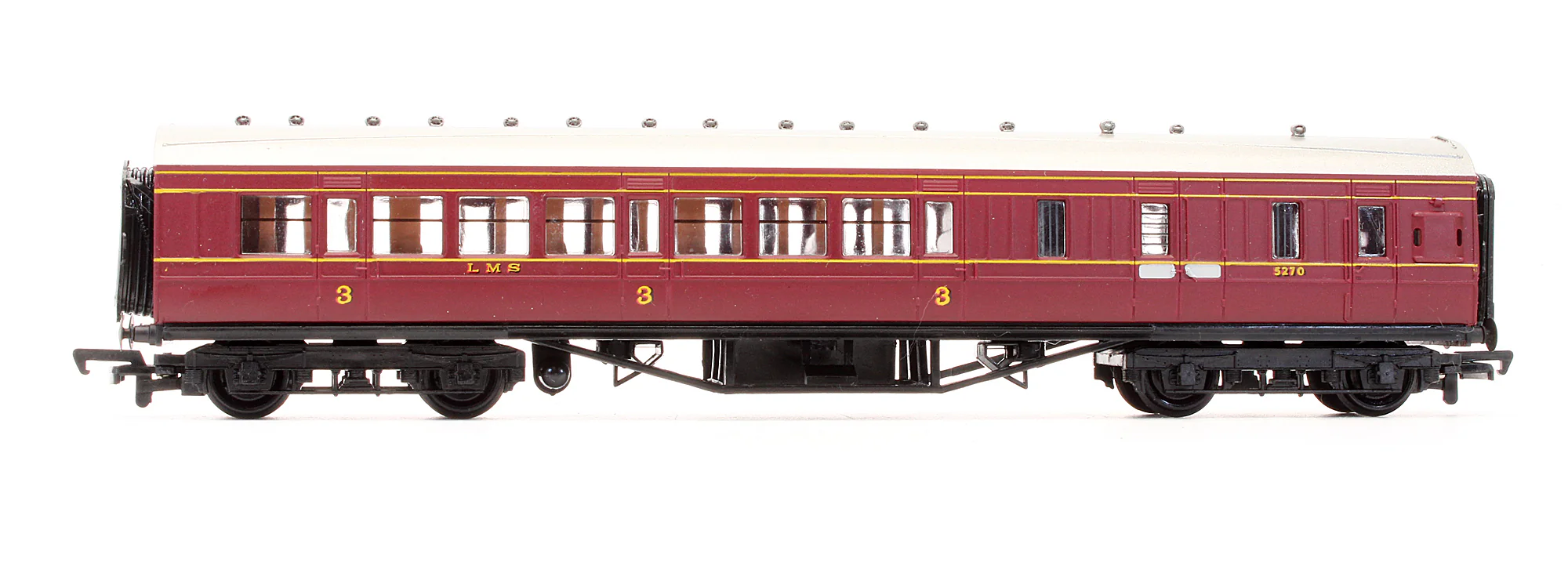 Pre-Owned 12211 57' Corridor Brake 3rd LMS Maroon Coach '5270' - Image 3
