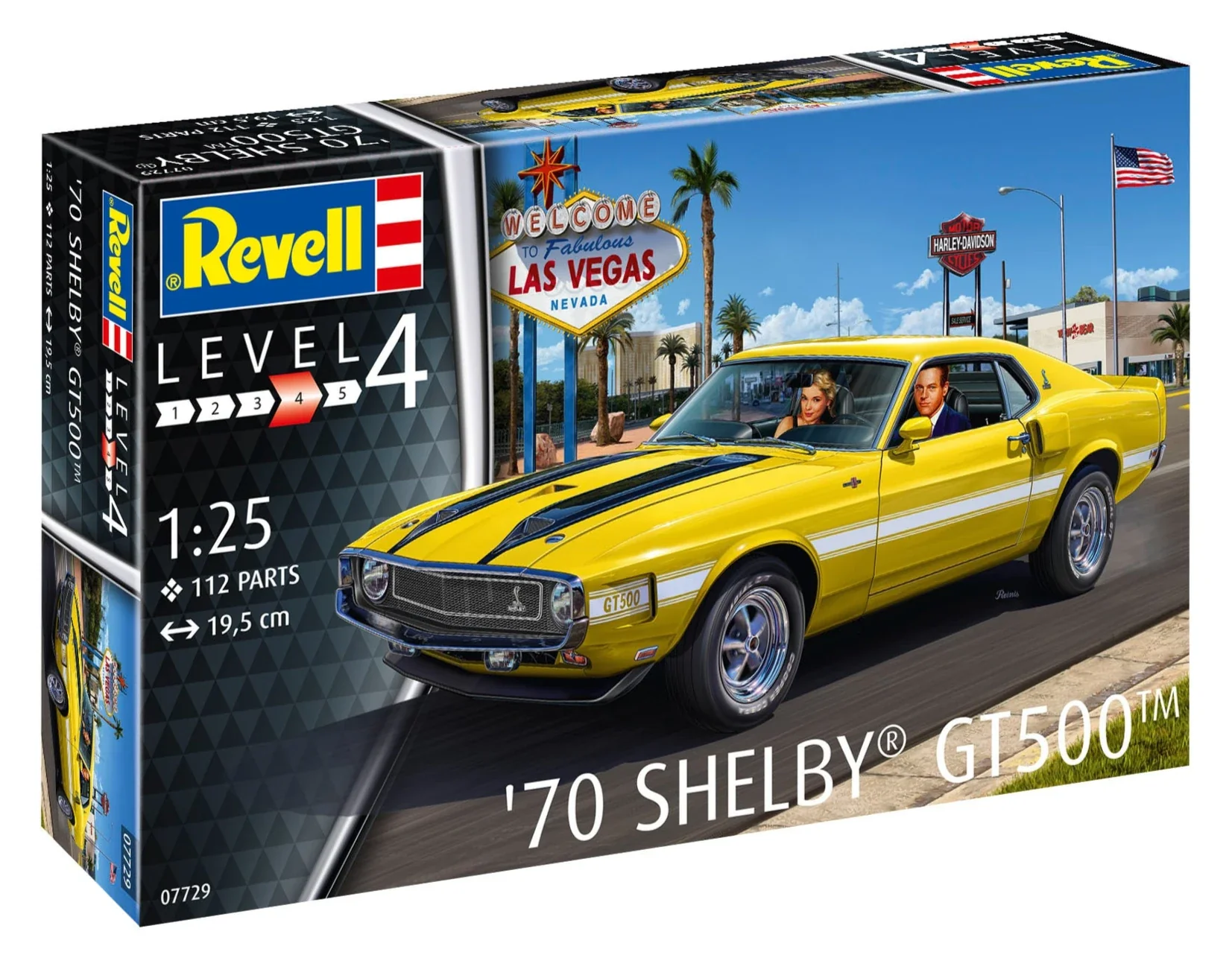 07729 70 Shelby Mustang GT500 Model Kit - Image 6