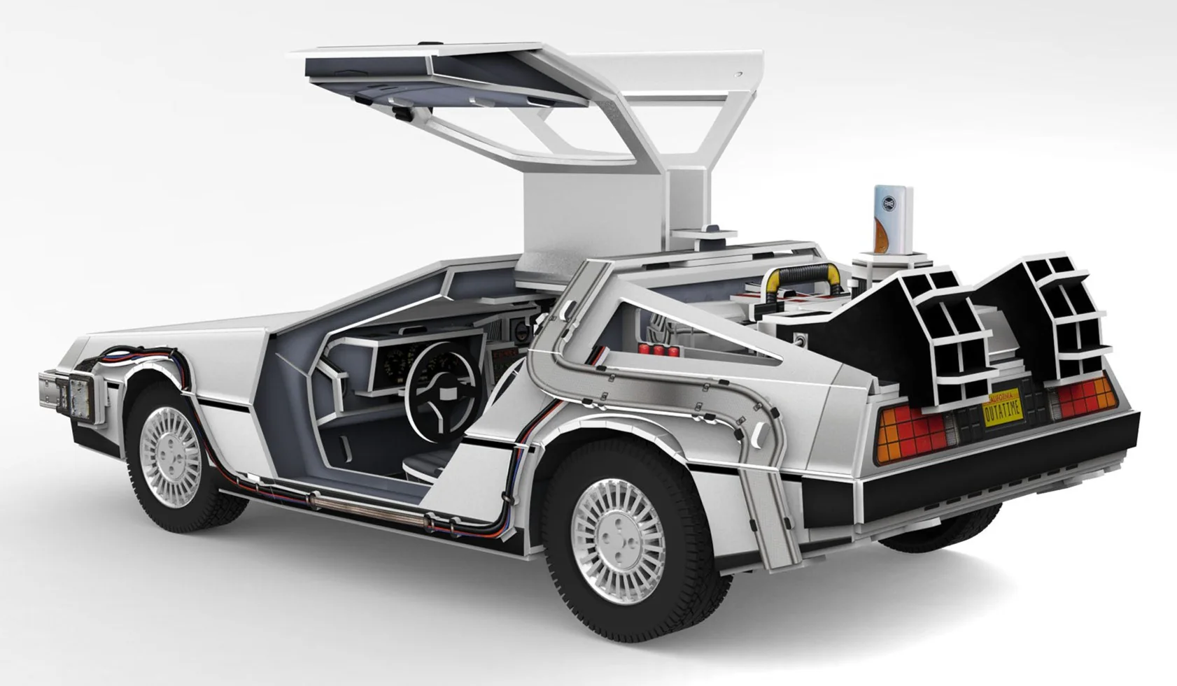 00221 Time Machine "Back to the Future" Model Kit - Image 3