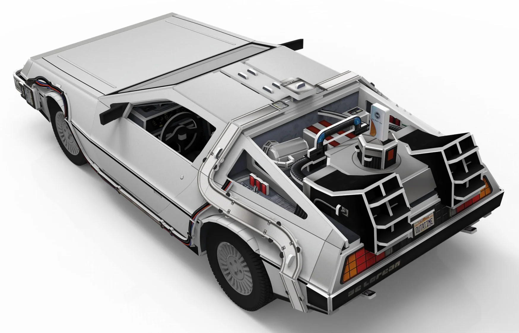 00221 Time Machine "Back to the Future" Model Kit - Image 4