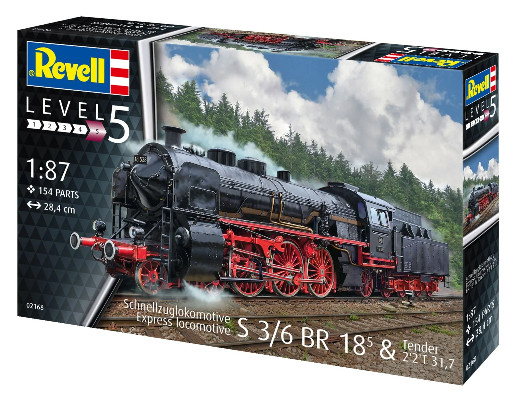 02168 Express Locomotive S 3/6 BR18(5) with Tender 2‘2’T Model Kit - Image 7