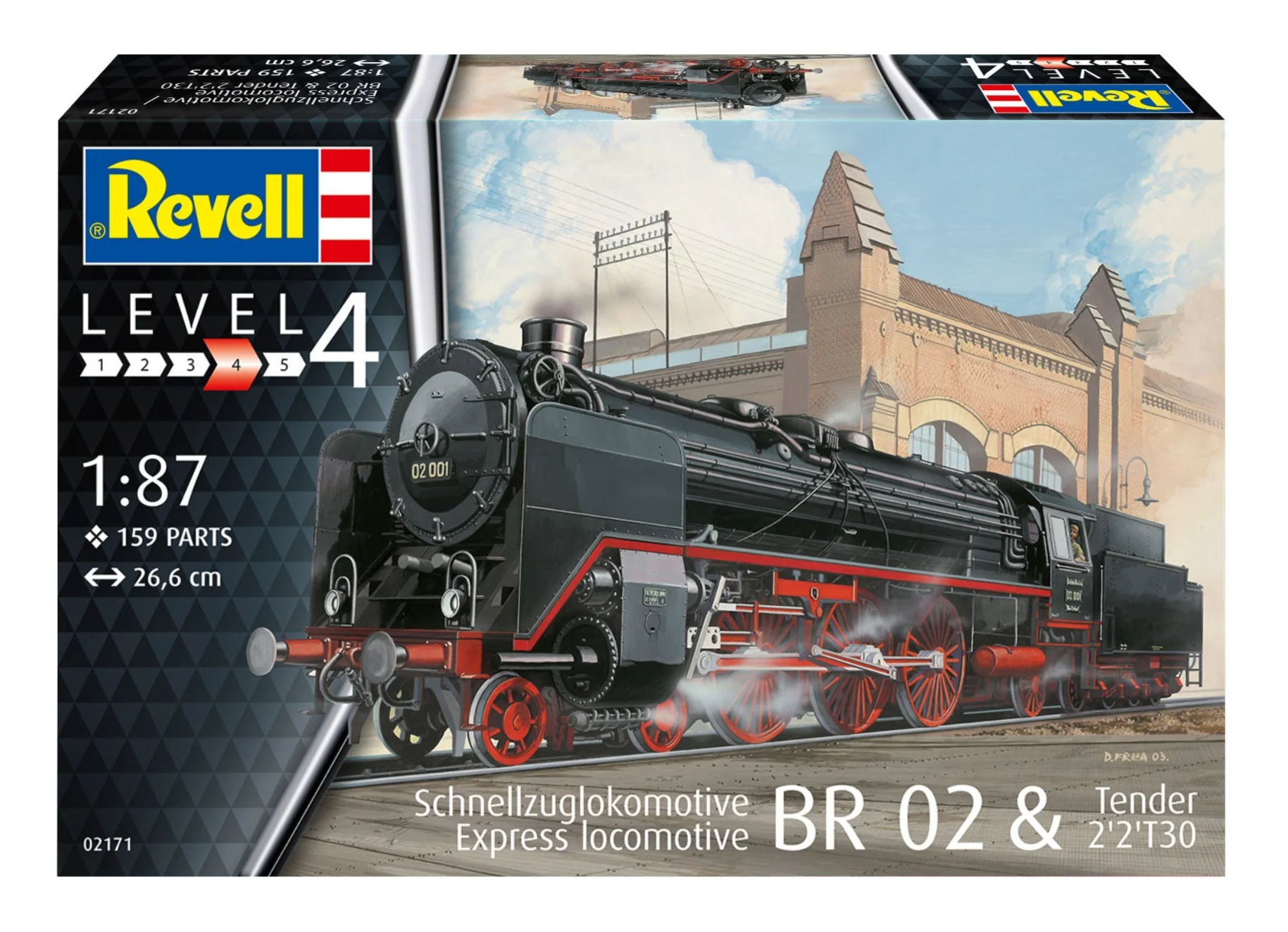 02171 Express Locomotive BR 02 & Tender 2'2' T30 (1:87 Scale) Model Kit - Image 8
