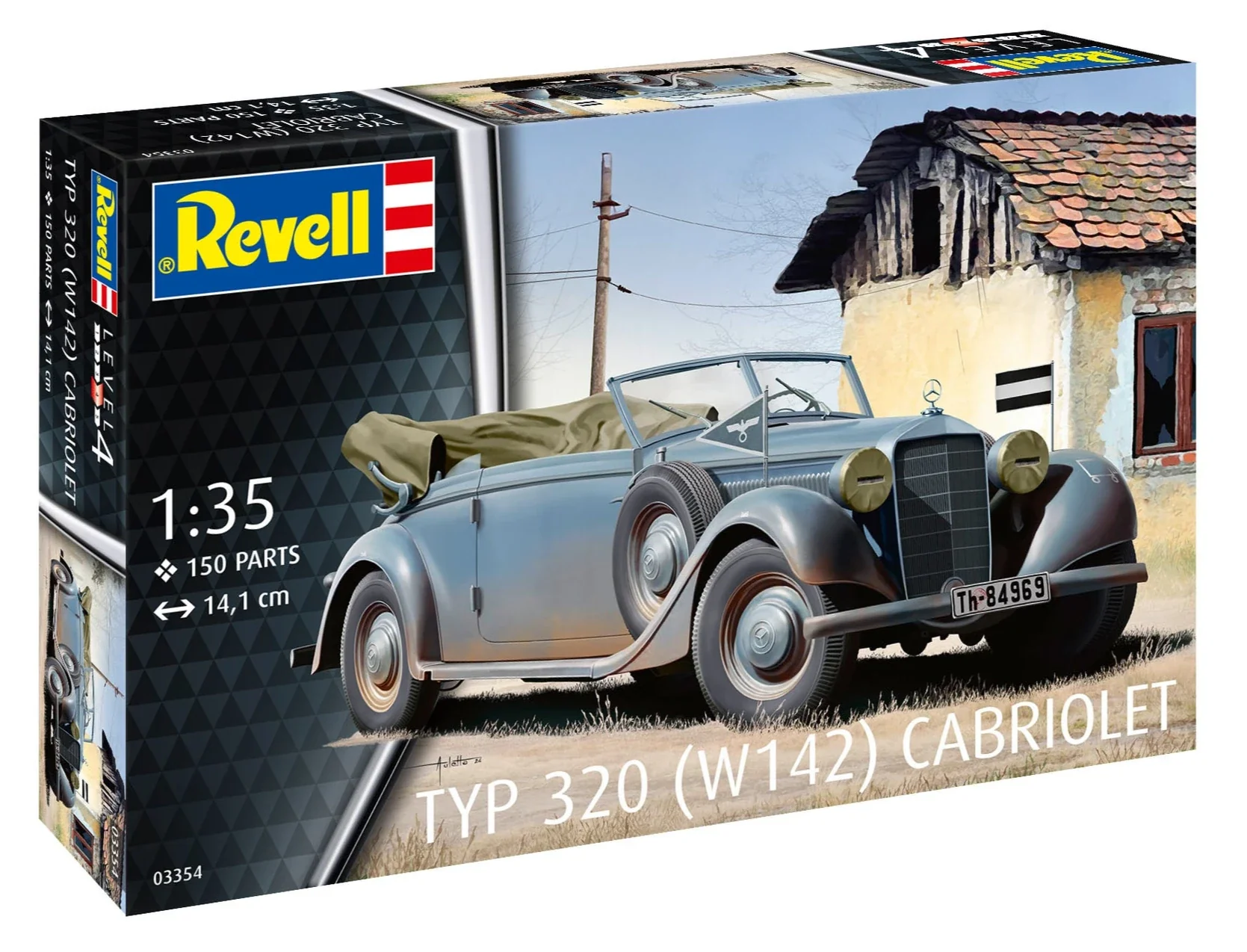 03354 Typ 320 (W142) Cabriolet Model Kit - Image 8
