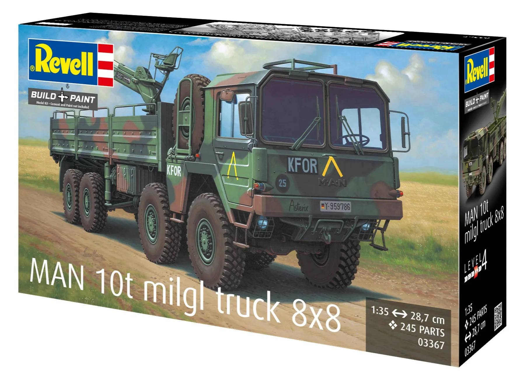 03367 MAN 10t milgl truck 8x8 Model Kit - Image 10