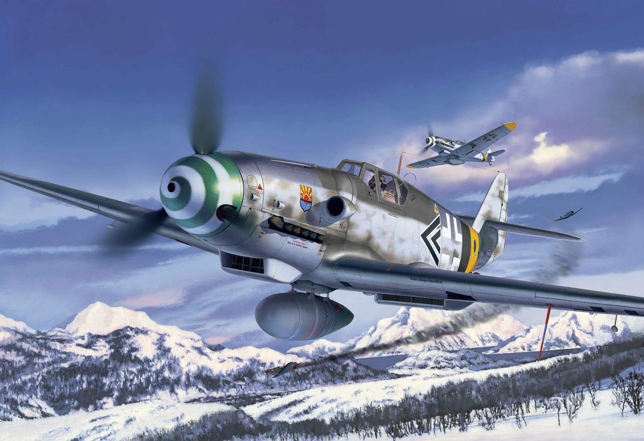 03653 Messerschmitt Bf109G-6 easy-click-system Model Kit - Image 3