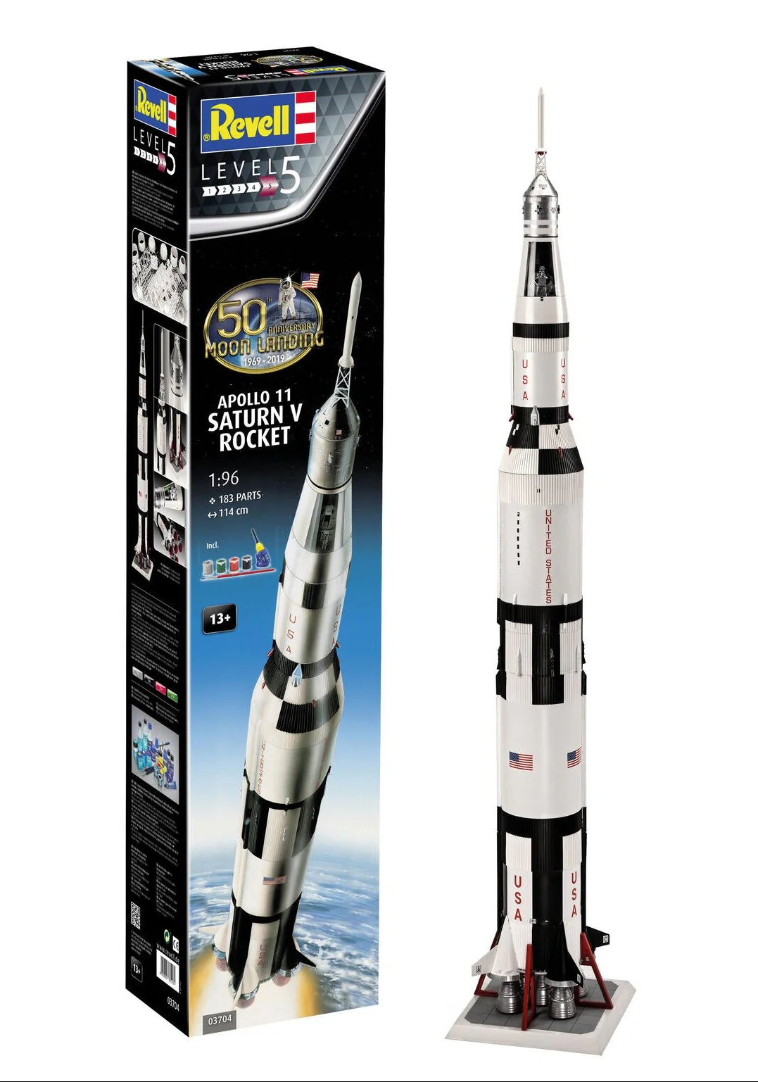 03704 Apollo 11 Saturn V Rocket Model Kit