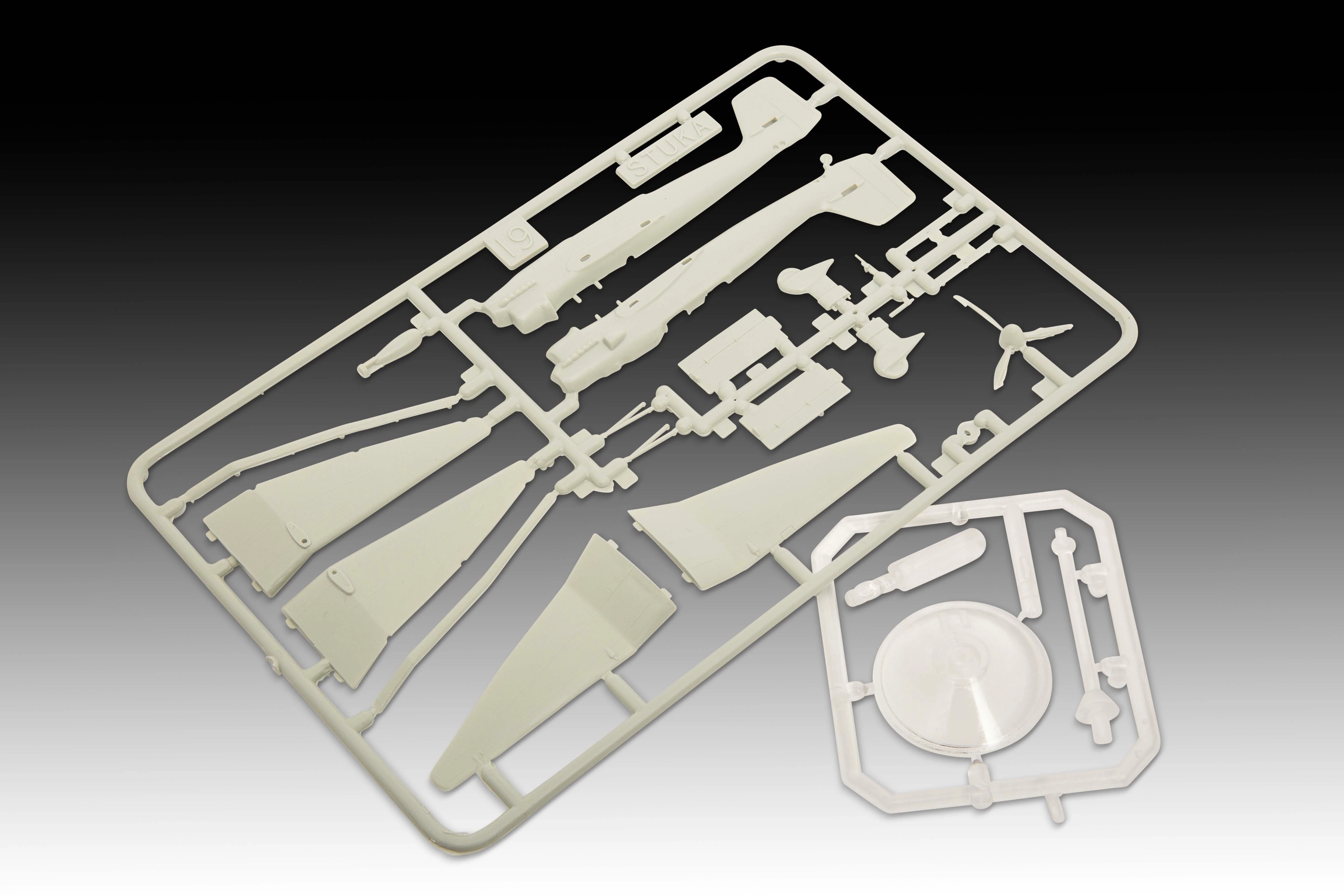 03770 Messerschmitt Bf109E & Junkers Ju87B Stuka Model Kit - Image 10