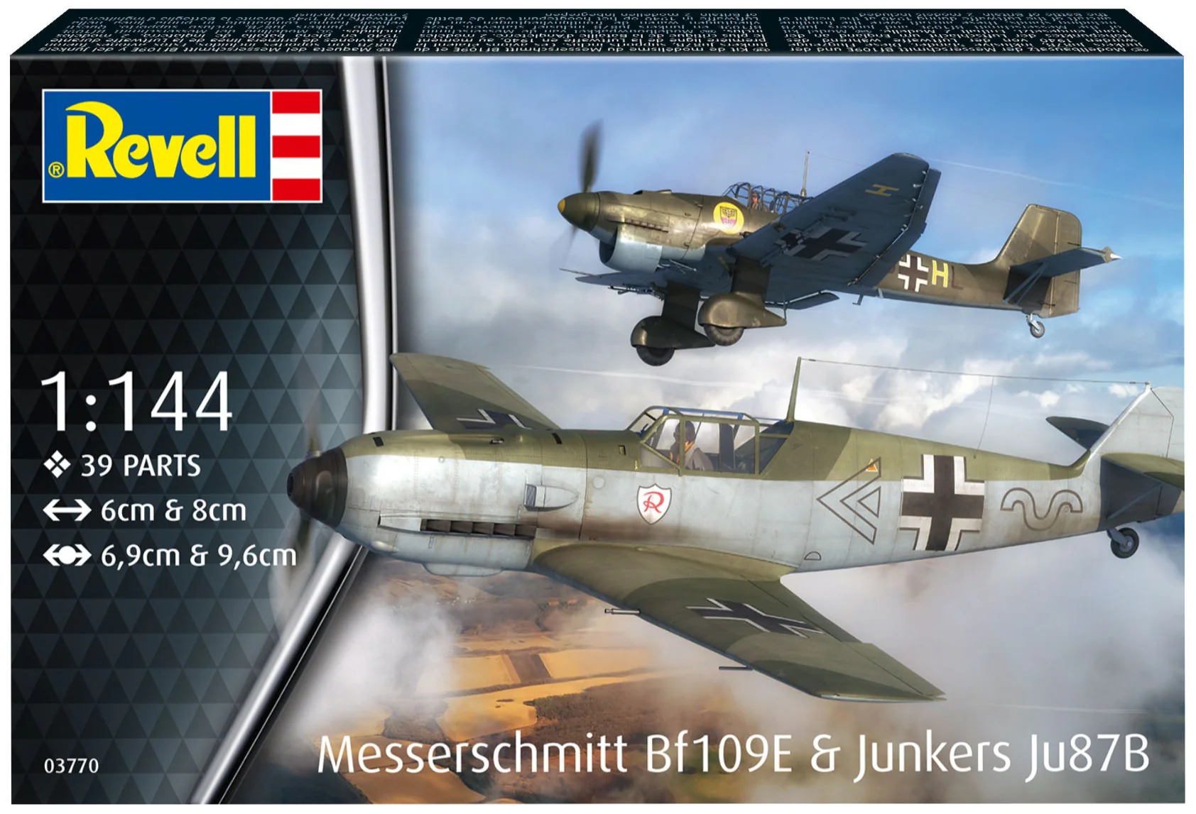 03770 Messerschmitt Bf109E & Junkers Ju87B Stuka Model Kit - Image 12