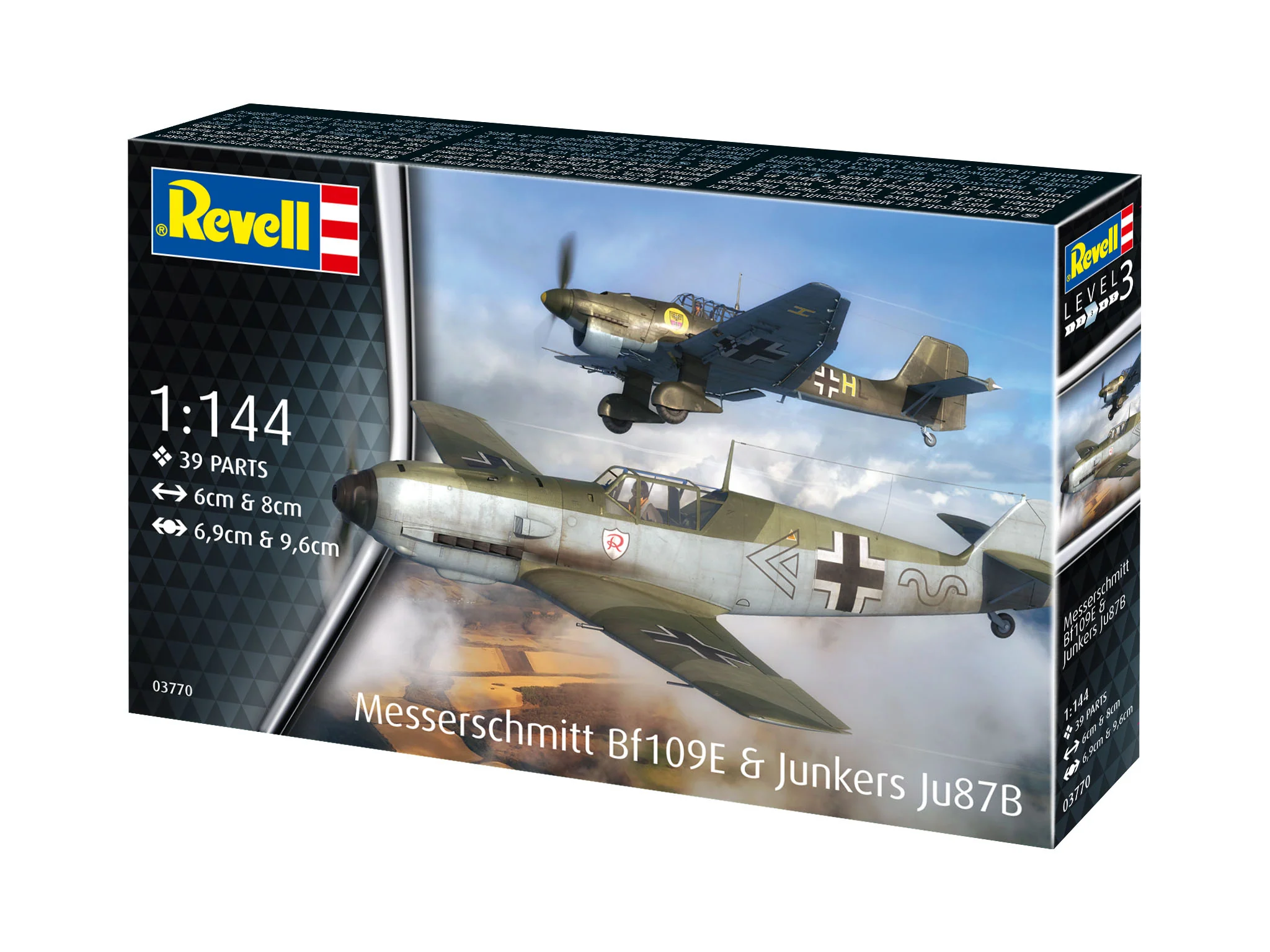 03770 Messerschmitt Bf109E & Junkers Ju87B Stuka Model Kit - Image 13