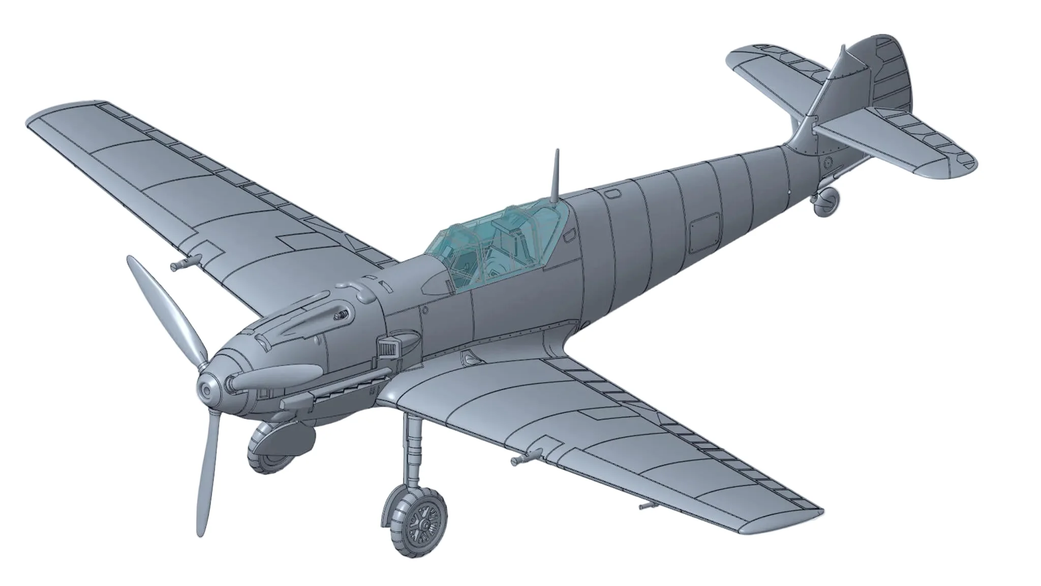 03781 Messerschmitt Bf109E-3 Model Kit