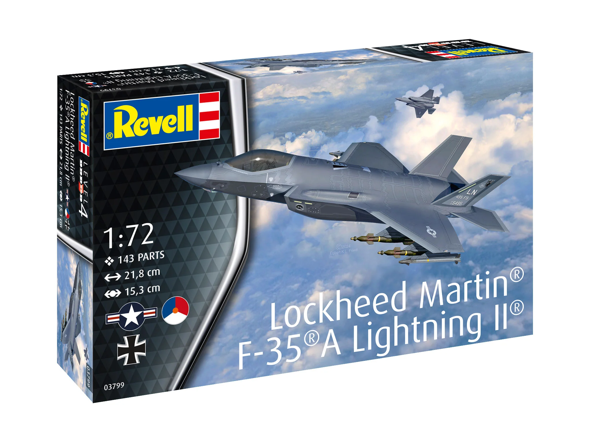 03799 Lockheed Martin® F-35®A Lightning II® Model Kit - Image 11