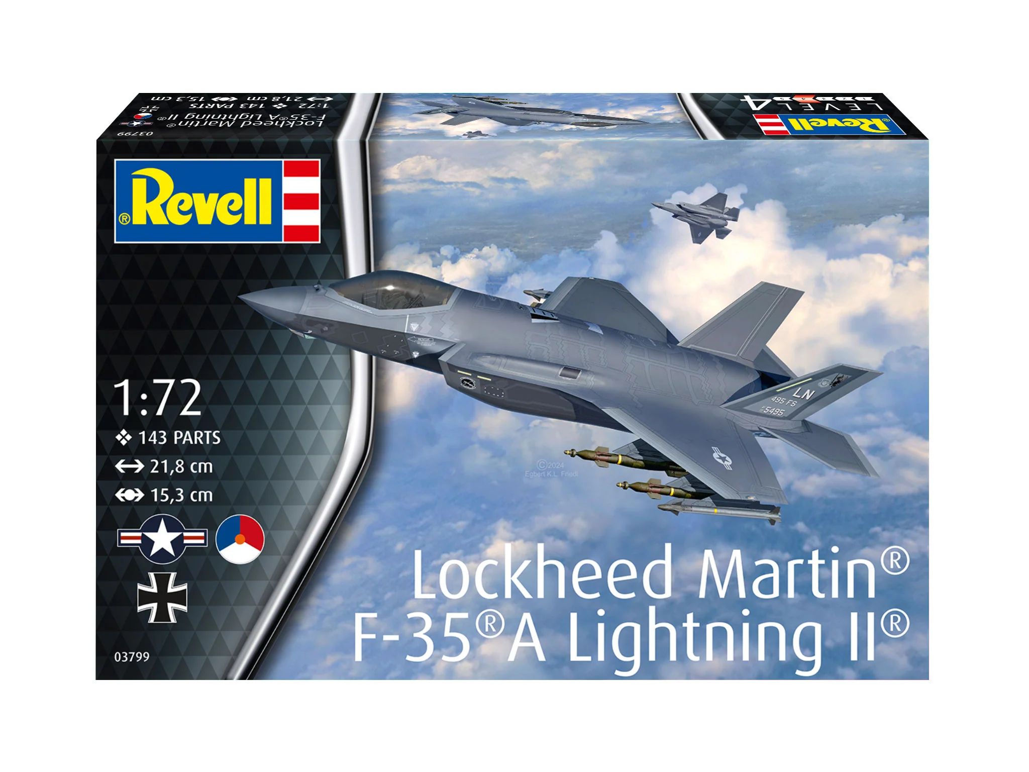 03799 Lockheed Martin® F-35®A Lightning II® Model Kit - Image 12