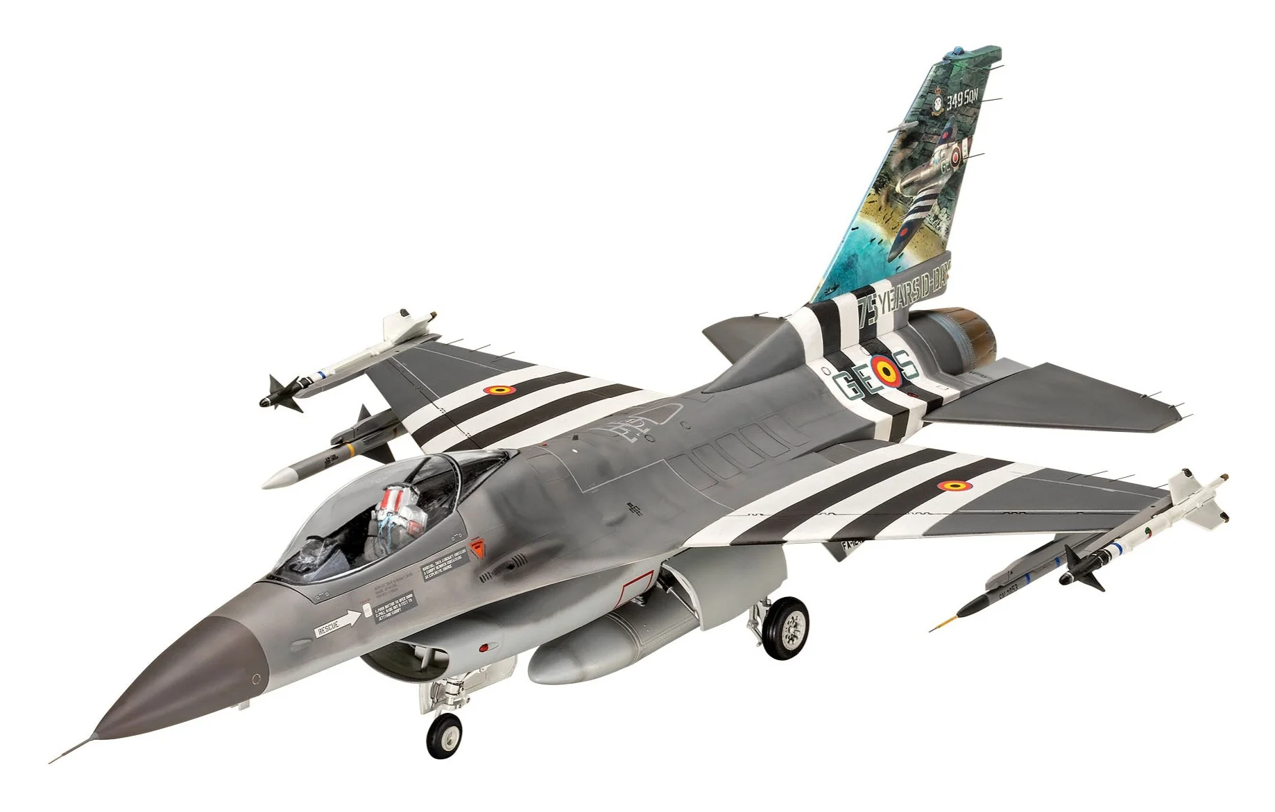 03802 F-16 Falcon 50th Anniversary Model Kit - Image 2