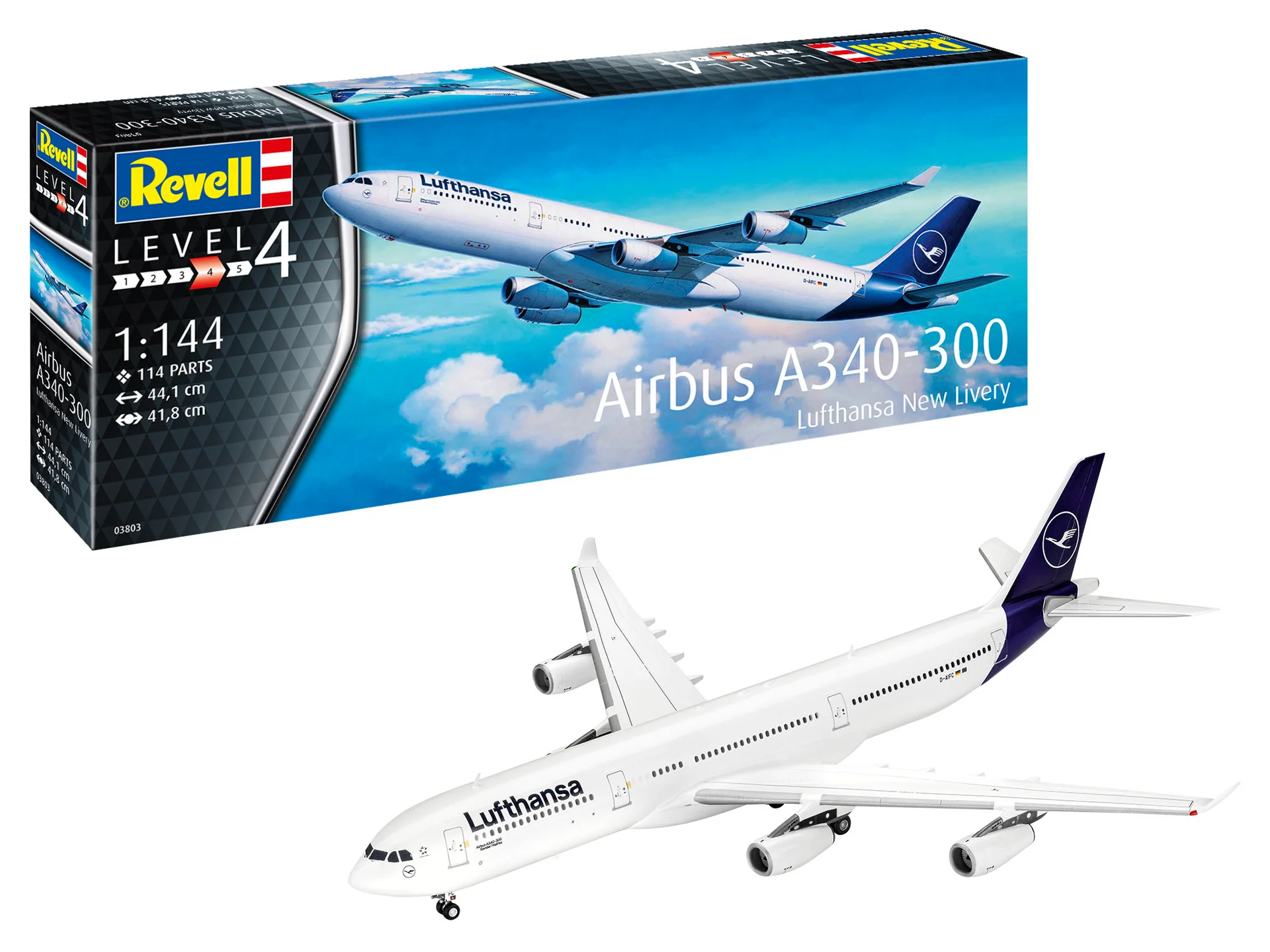 03803 Airbus A340-300 "Lufthansa" New Livery Model Kit