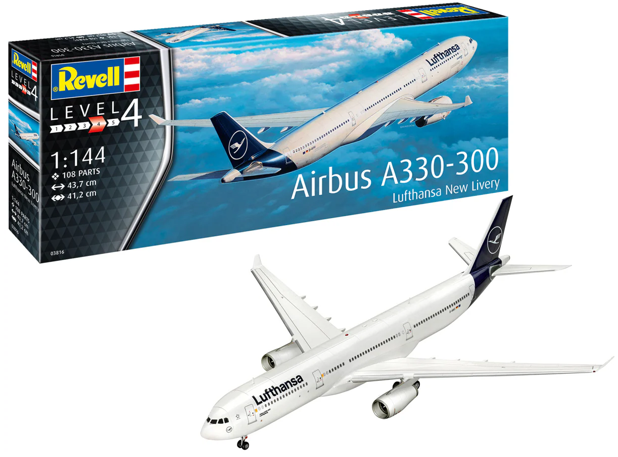 03816 Airbus A330-300 Lufthansa New Livery (1:144 Scale) Model Kit