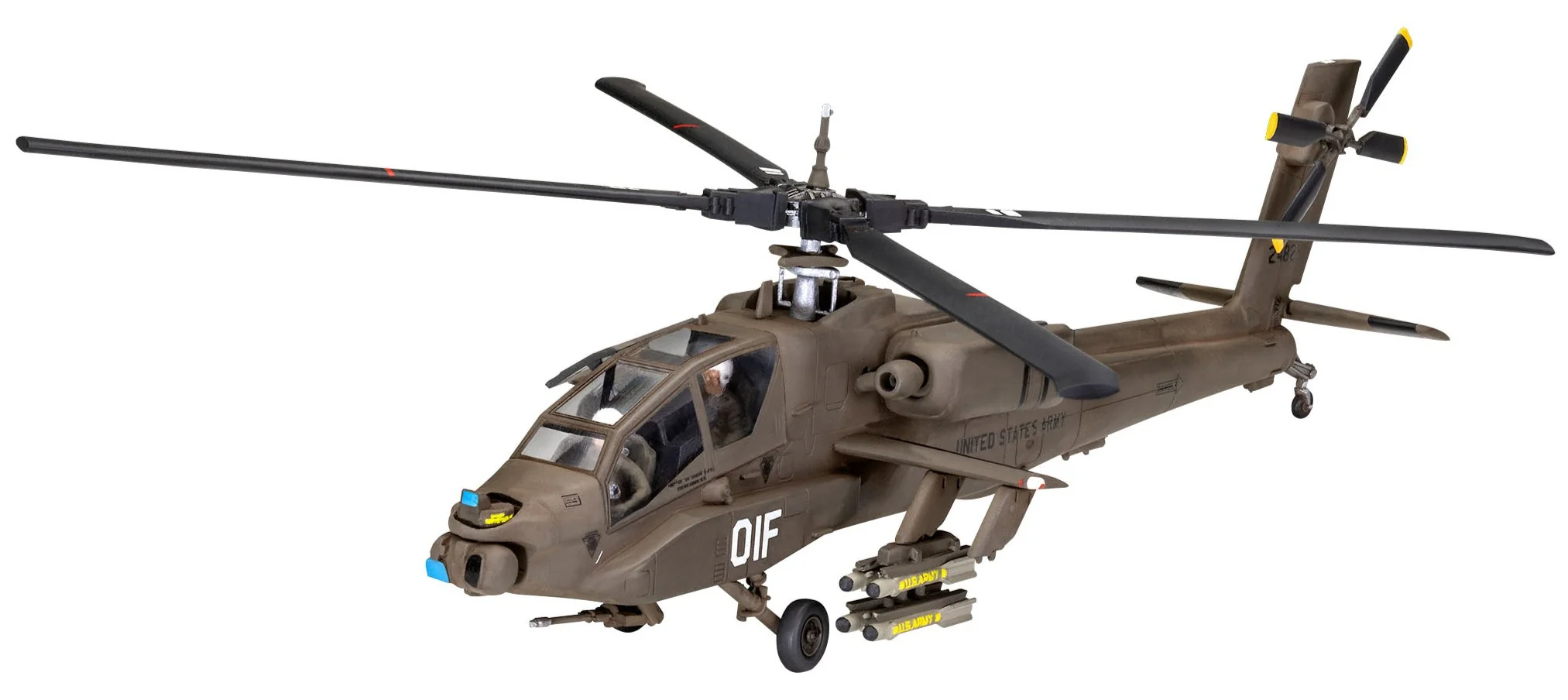 03824 US Boeing AH-64A Apache (1:72 Scale) Model Kit - Image 2