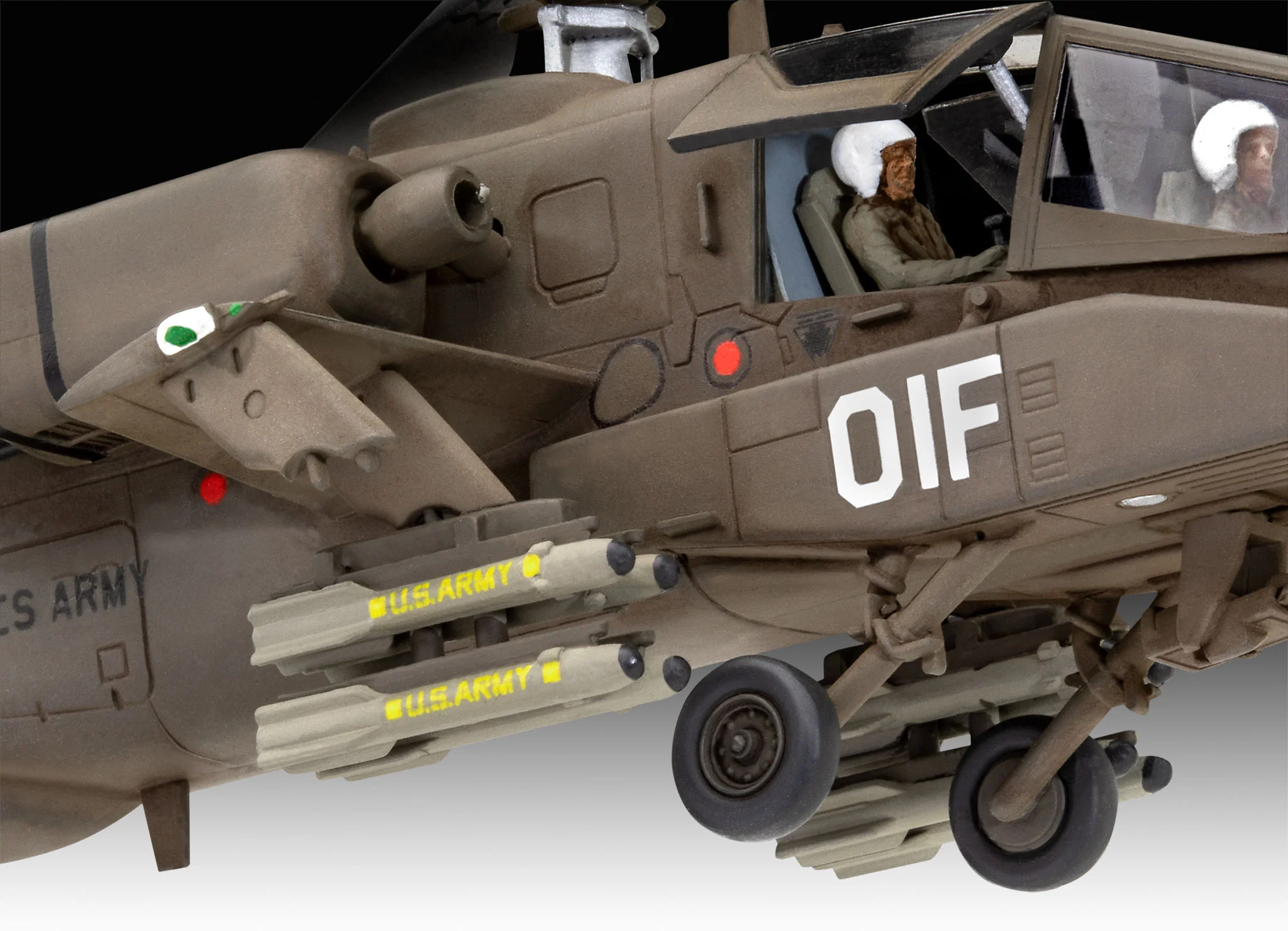 03824 US Boeing AH-64A Apache (1:72 Scale) Model Kit - Image 3