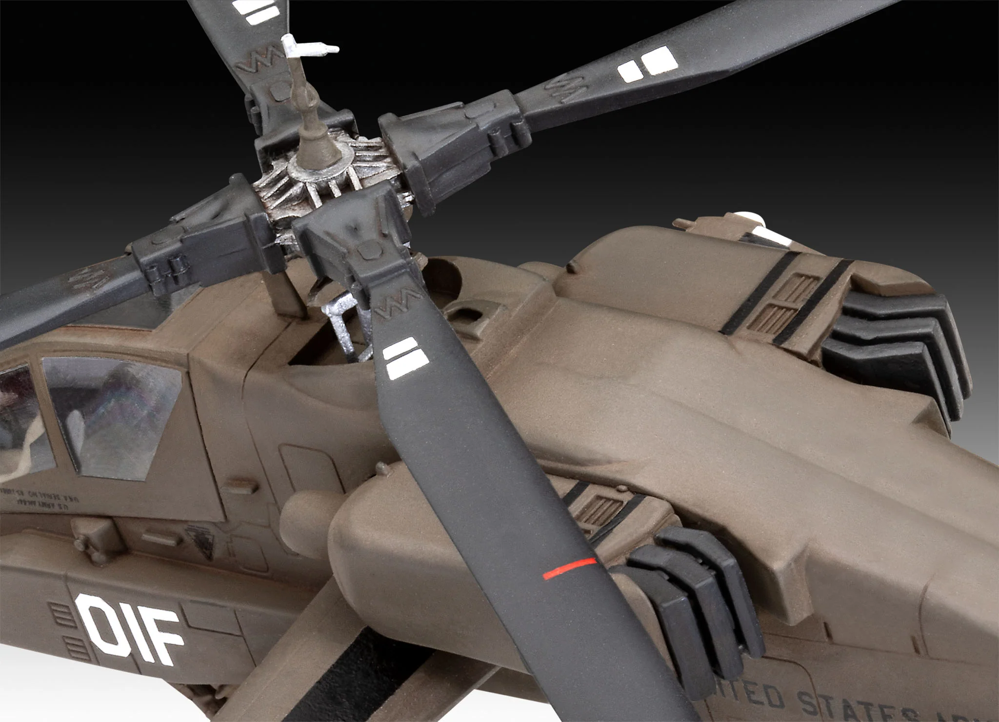03824 US Boeing AH-64A Apache (1:72 Scale) Model Kit - Image 4