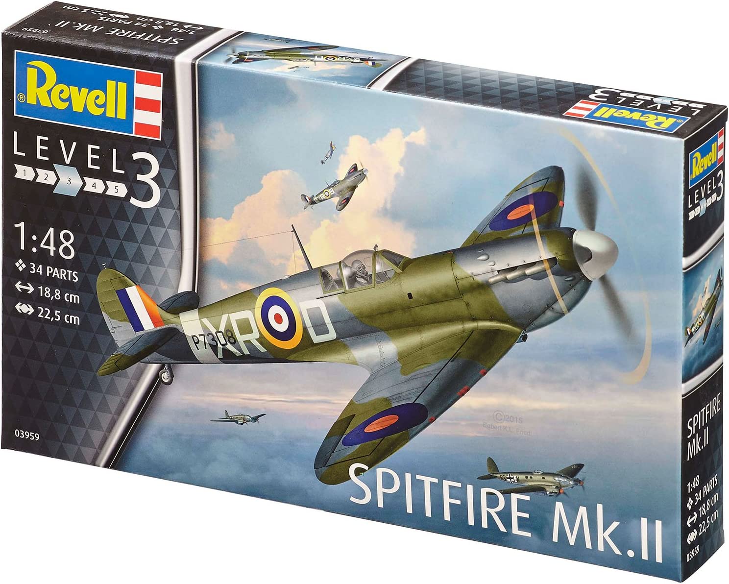 03959 Supermarine Spitfire Mk.II (1:48 Scale) Model Kit - Image 10