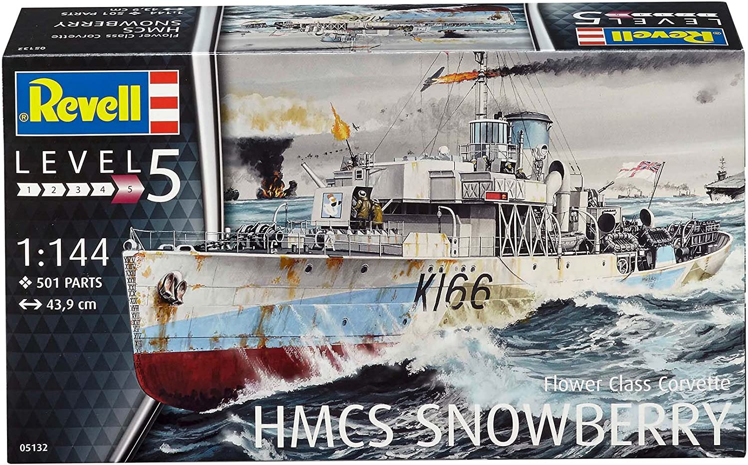 05132 Flower Class Corvette "HMCS Snowberry" (1:144 Scale) Model Kit - Image 9
