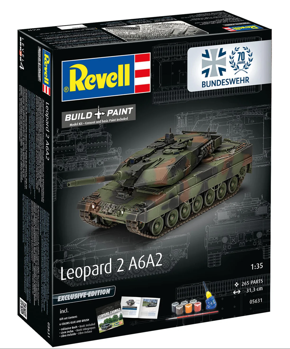 05631 70 years of the German Armed Forces: Leopard 2 A6A2 "Exclusive Edi Model Kit - Image 10
